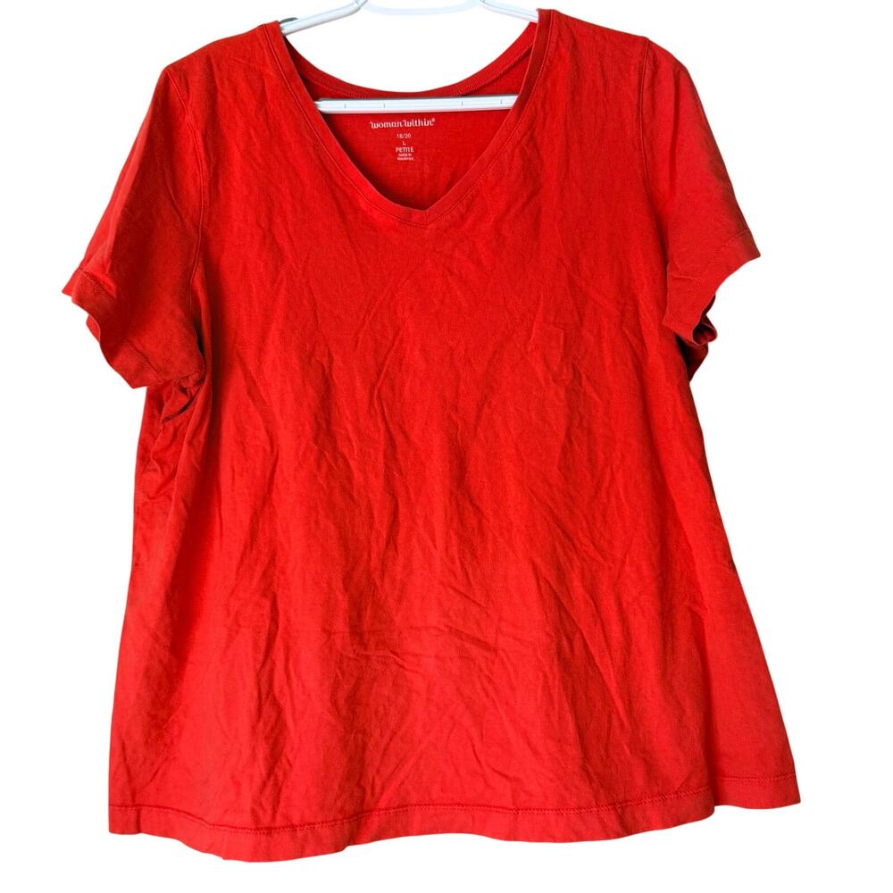 Woman Within T-Shirt Pink Size 18/20 (L Petite)